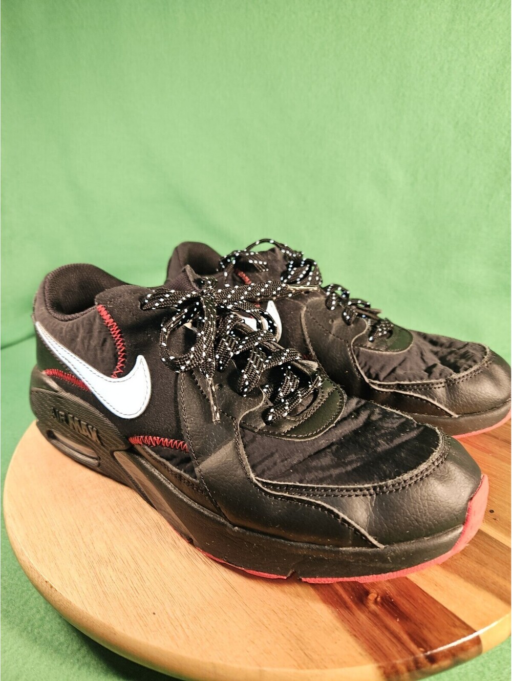 Nike Air Max Excee GS Women Sneaker Black Red Reflective Sz 7y